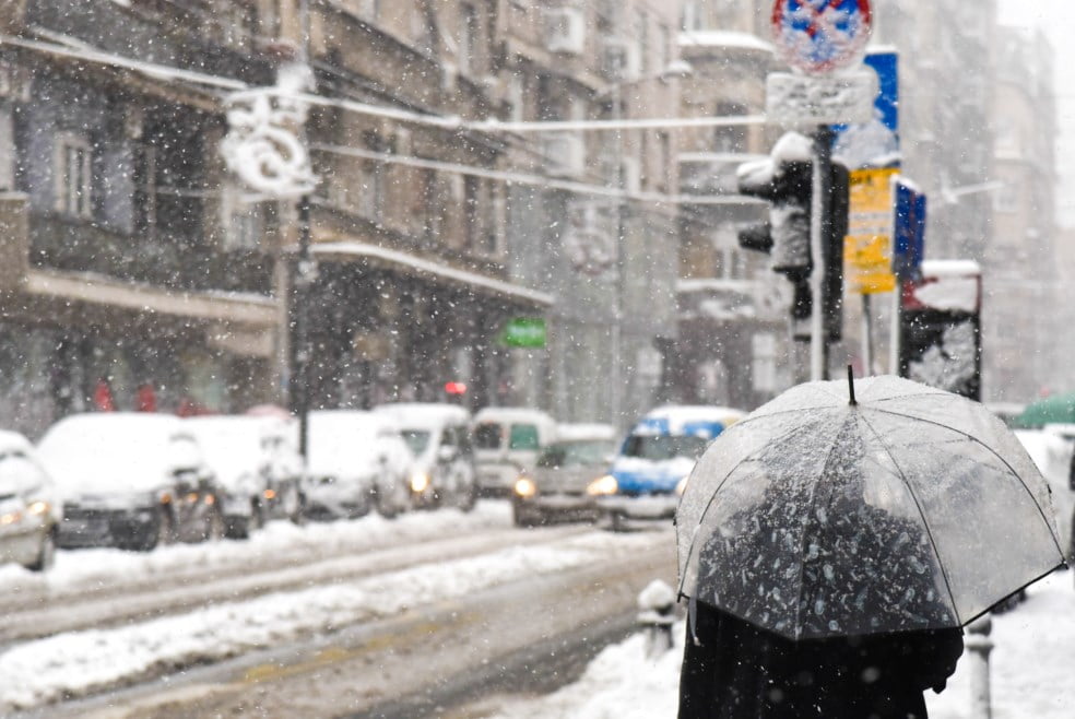 VREMENSKA PROGNOZA ZA PONEDELJAK, 7. MART: Sneg ne prestaje - u većem delu zemlje oblačno i hladno